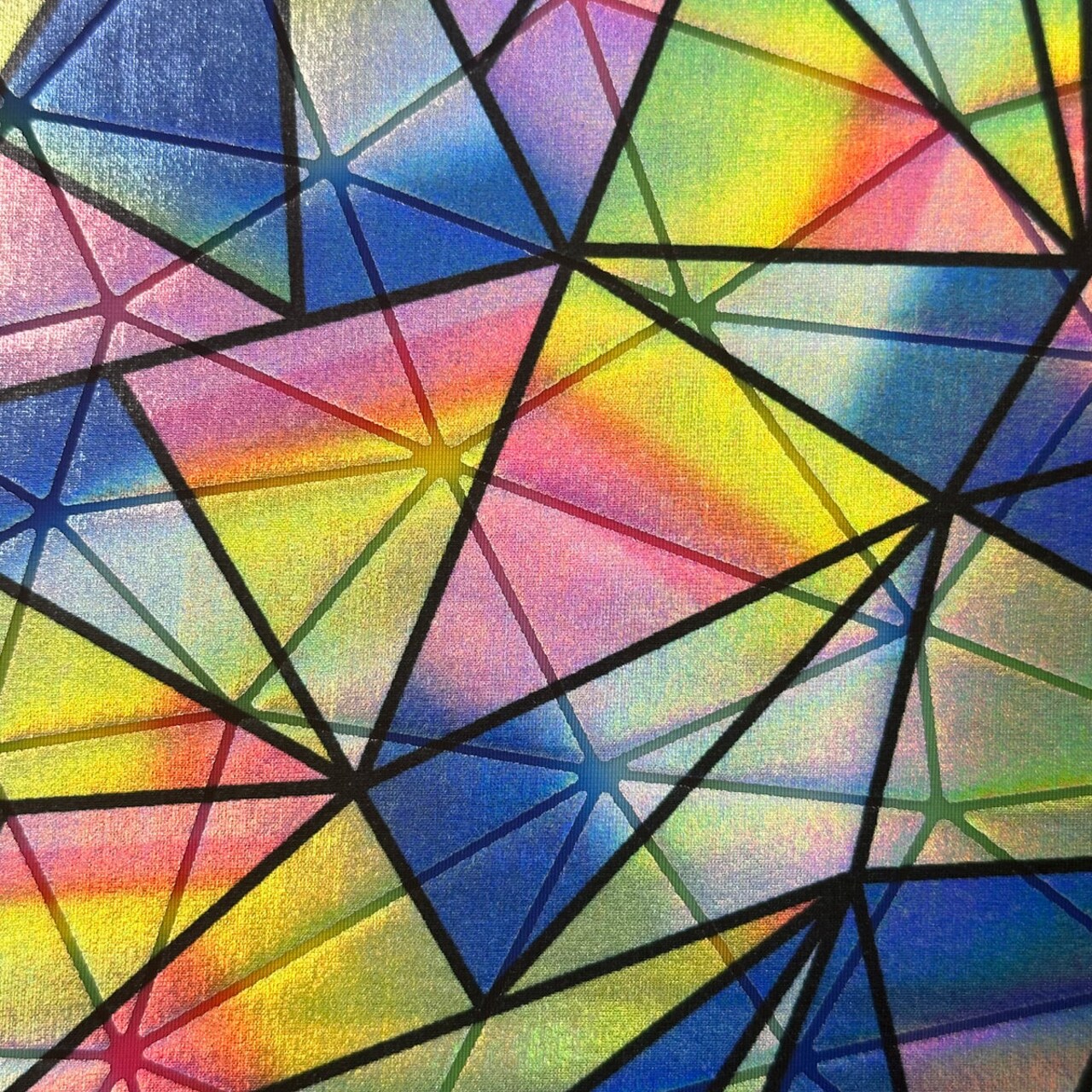 1 Yard Prismatic Hologram Multi-Foil Spandex Fabric for Performance Outfits and Creative Wear 60 Inch Width